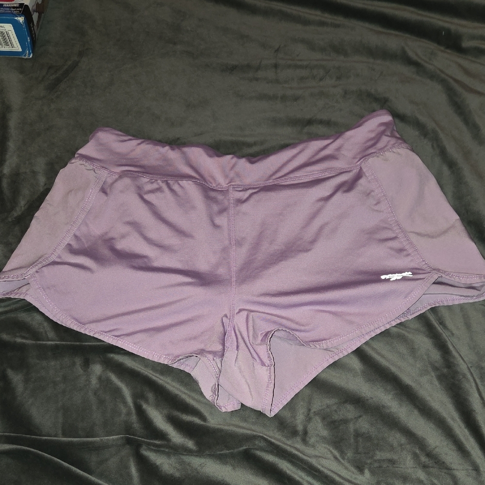Purple Athletic Shorts with Logo